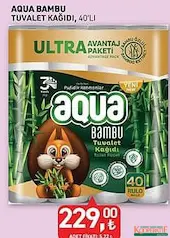 AQUA BAMBU TUVALET KAĞIDI 3 KATLI 40'LI